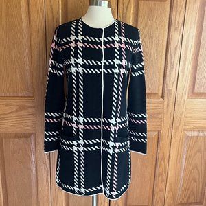 TALBOTS - Herringbone Plaid Cotton Blend Coatigan - Excellent Condition